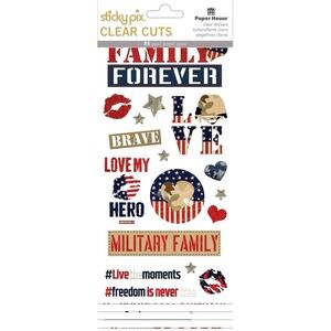 Paper House Military Family Forever Stickers Scrapbooking‎ Embellishments